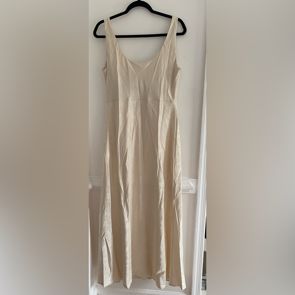 RIHOAS Cream Satin Maxi Dress - Picture 3 of 3